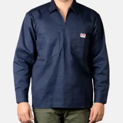 Ben Davis 1/2 Zip<Long Sleeve Solid 1/2 Zip Shirt -