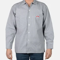 Ben Davis Button Up<Long Sleeve Striped Button-Up Shirt -