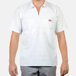 Ben Davis 1/2 Zip<Short Sleeve Solid 1/2 Zip Shirt -