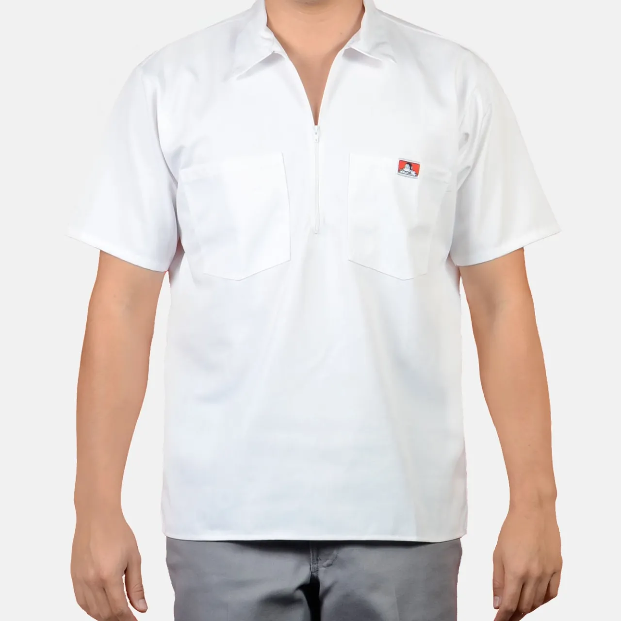 Ben Davis 1/2 Zip<Short Sleeve Solid 1/2 Zip Shirt -