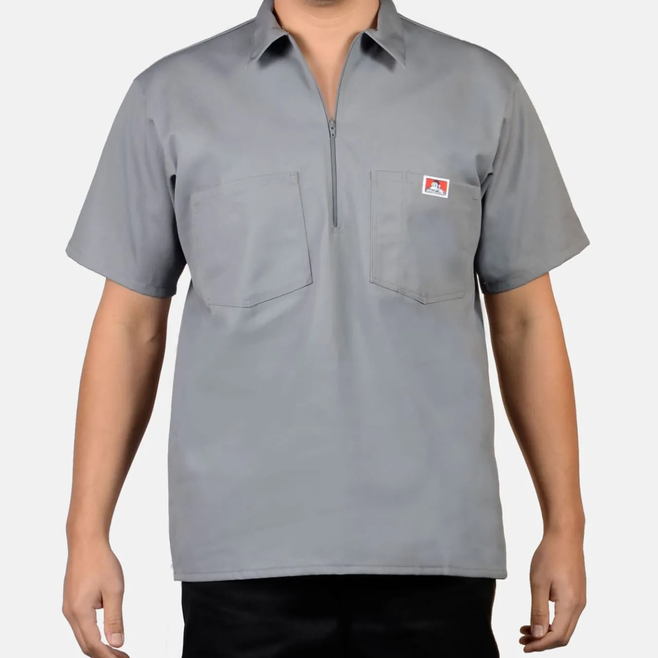 Ben Davis 1/2 Zip<Short Sleeve Solid 1/2 Zip Shirt -