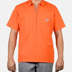 Ben Davis 1/2 Zip<Short Sleeve Solid 1/2 Zip Shirt -