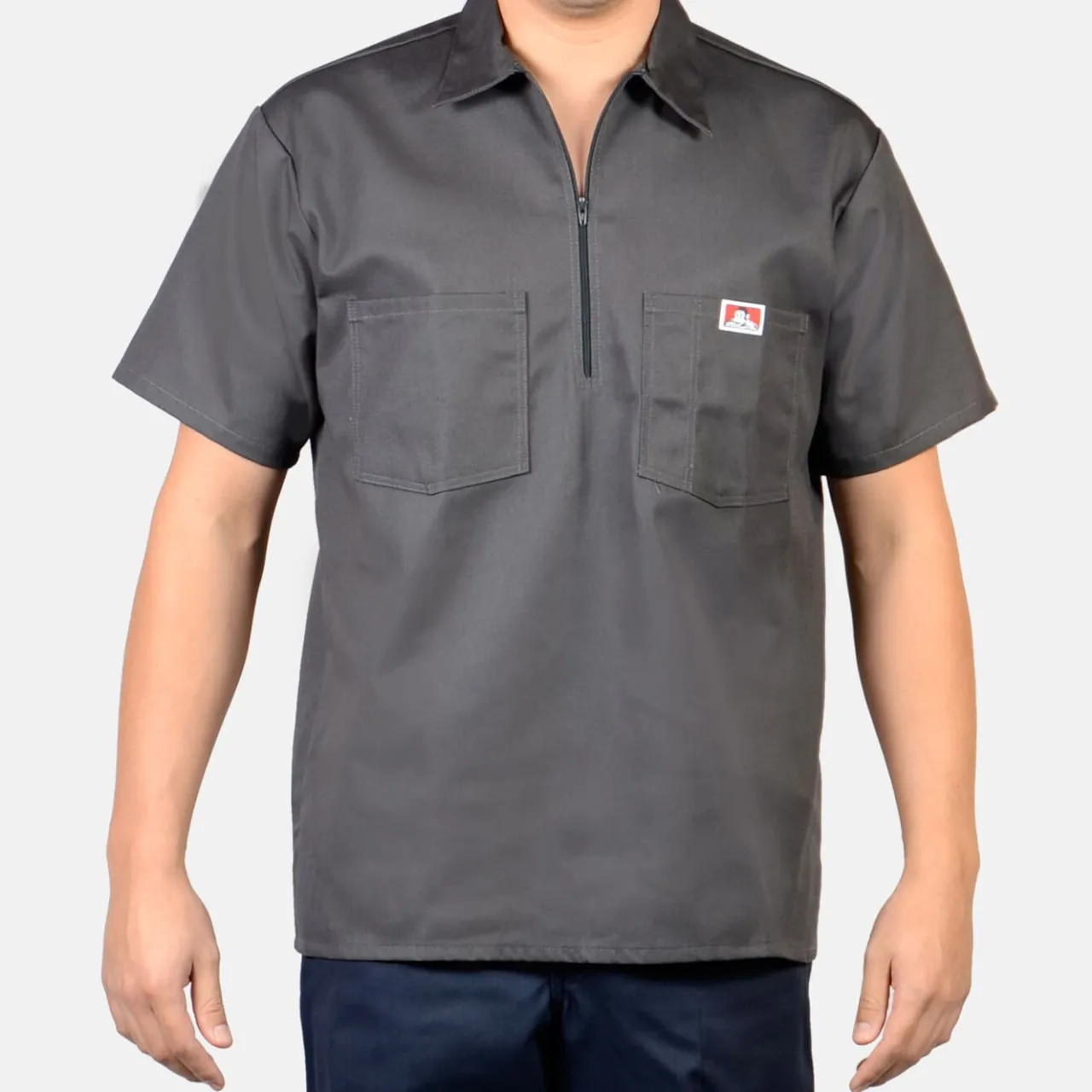 Ben Davis 1/2 Zip<Short Sleeve Solid 1/2 Zip Shirt -